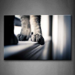 Black And White Cat Stand By Window Wall Art Painting The Picture Print On Canvas Animal Pictures For Home Decor Decoration Gift 