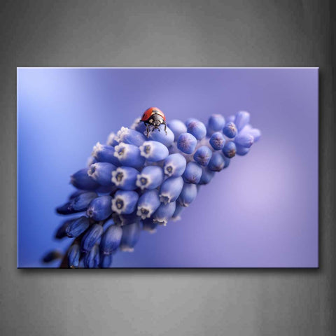 Ladybug Stay On Blue Flowers  Wall Art Painting Pictures Print On Canvas Animal The Picture For Home Modern Decoration 