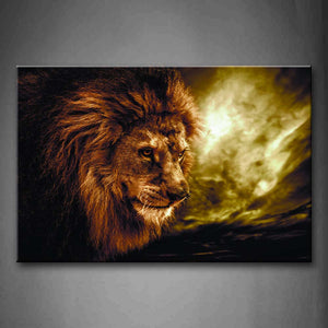 Fierce Lion Head Portrait Wall Art Painting Pictures Print On Canvas Animal The Picture For Home Modern Decoration 