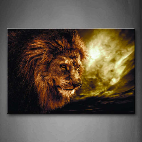 Fierce Lion Head Portrait Wall Art Painting Pictures Print On Canvas Animal The Picture For Home Modern Decoration 