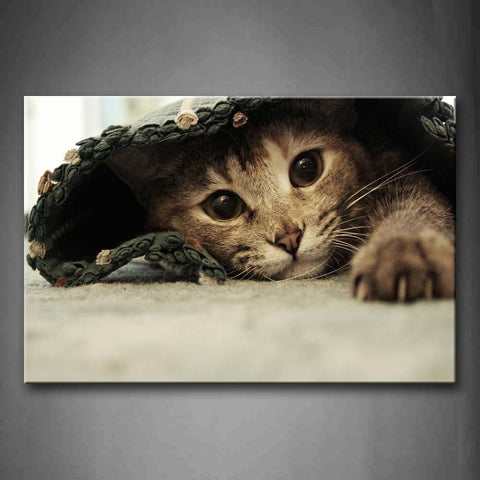 Cat Lie On Ground Covered By Quilt Wall Art Painting The Picture Print On Canvas Animal Pictures For Home Decor Decoration Gift 