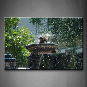 Bird Play In The Water With Spray  Wall Art Painting The Picture Print On Canvas Animal Pictures For Home Decor Decoration Gift 