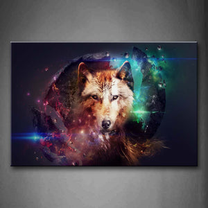 Artistic Wolf Head Colorful Wall Art Painting The Picture Print On Canvas Animal Pictures For Home Decor Decoration Gift 