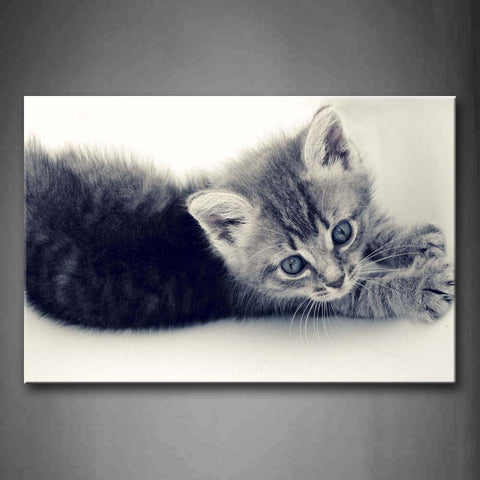 Cat Lie On White Floor Wall Art Painting The Picture Print On Canvas Animal Pictures For Home Decor Decoration Gift 