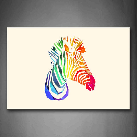 Artistic Colorful Zebra Head Wall Art Painting The Picture Print On Canvas Animal Pictures For Home Decor Decoration Gift 