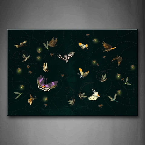 Artistic Many Butterflys  Wall Art Painting Pictures Print On Canvas Animal The Picture For Home Modern Decoration 