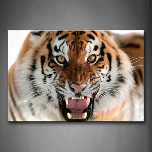 Tiger Head Howl Portrait Wall Art Painting The Picture Print On Canvas Animal Pictures For Home Decor Decoration Gift 