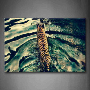 Tiger Walk In Water Wave Wall Art Painting The Picture Print On Canvas Animal Pictures For Home Decor Decoration Gift 