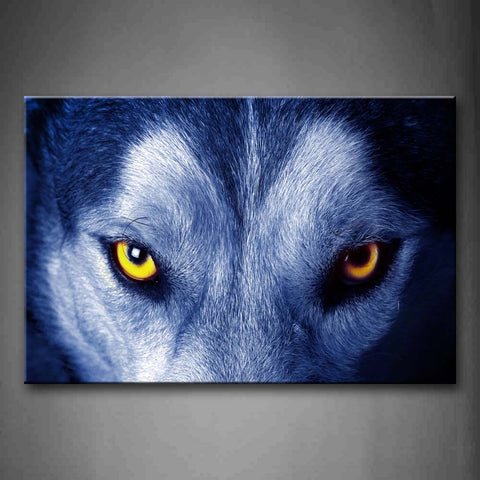 Wolf Face Yellow Eye Wall Art Painting The Picture Print On Canvas Animal Pictures For Home Decor Decoration Gift 