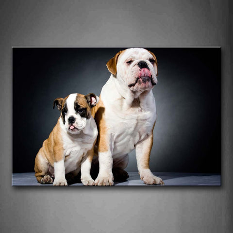 Bulldog With Cub Wall Art Painting The Picture Print On Canvas Animal Pictures For Home Decor Decoration Gift 