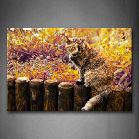 Cat Stand On Branch Staring Wall Art Painting Pictures Print On Canvas Animal The Picture For Home Modern Decoration 