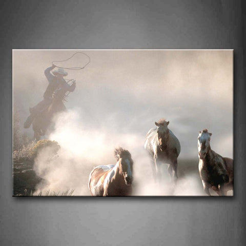 Horse Running With Sand Wall Art Painting The Picture Print On Canvas Animal Pictures For Home Decor Decoration Gift 