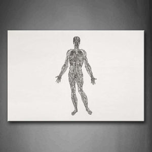 Black And White Skeleton Of Human Beings Wall Art Painting Pictures Print On Canvas People The Picture For Home Modern Decoration 