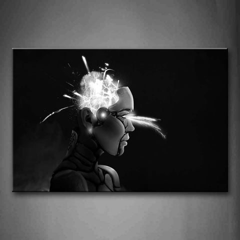 Explosion Of The Brain Artistic Wall Art Painting Pictures Print On Canvas People The Picture For Home Modern Decoration 