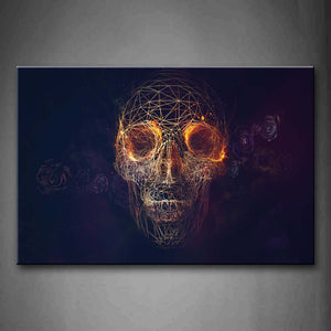 Human Skeleton Is Made Of Lines Rose Wall Art Painting Pictures Print On Canvas People The Picture For Home Modern Decoration 