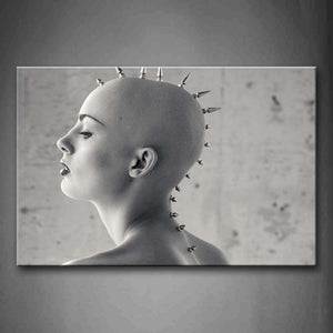 Baldheaded Of Women Profile  Wall Art Painting The Picture Print On Canvas People Pictures For Home Decor Decoration Gift 