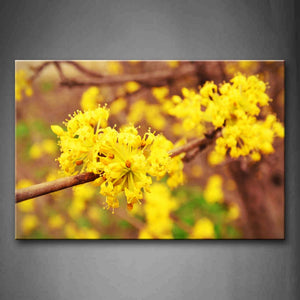 Yellow Flower On Tree Portrait Wall Art Painting The Picture Print On Canvas Flower Pictures For Home Decor Decoration Gift 