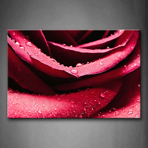 Red Rose With Drop Of Water Wall Art Painting Pictures Print On Canvas Flower The Picture For Home Modern Decoration 