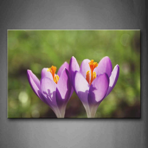 Purple Flower With Yellow Anther Wall Art Painting The Picture Print On Canvas Flower Pictures For Home Decor Decoration Gift 