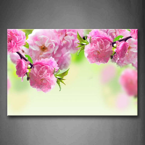 Pink Flowers Portrait Wall Art Painting The Picture Print On Canvas Flower Pictures For Home Decor Decoration Gift 