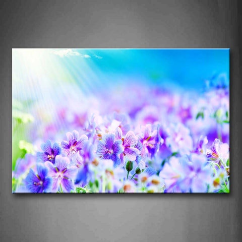 Purple Flowers Bright Sun Wall Art Painting Pictures Print On Canvas Flower The Picture For Home Modern Decoration 