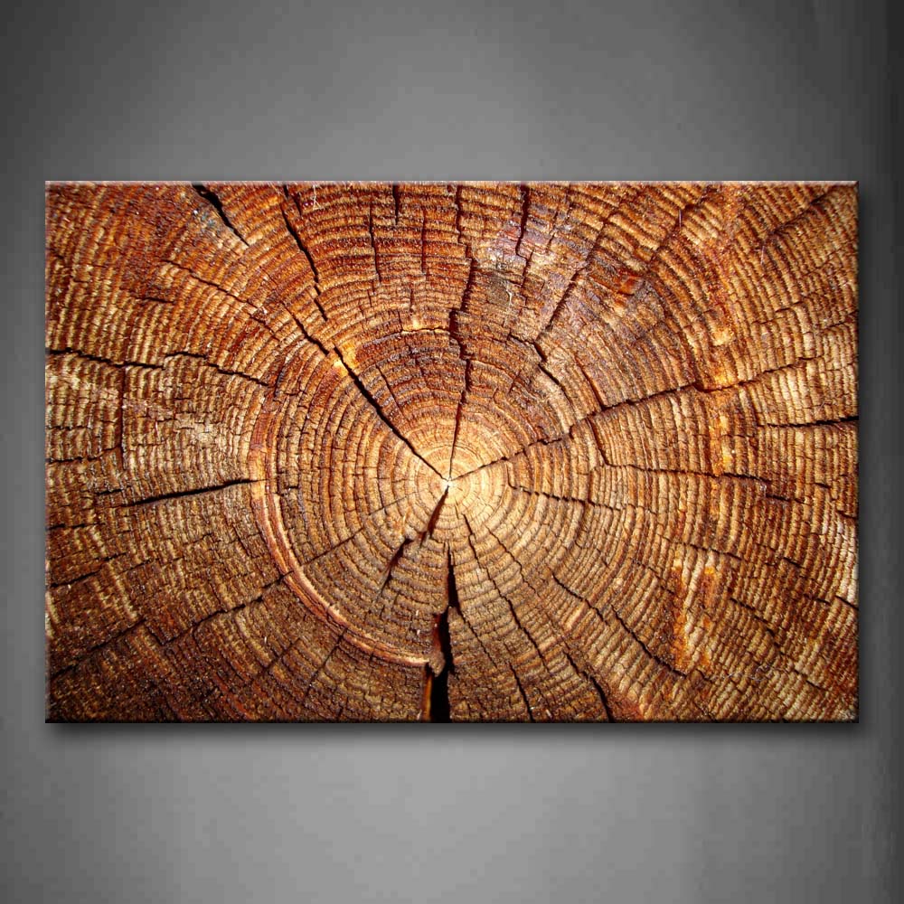 Wood Annual Ring Portrait Wall Art Painting Pictures Print On Canvas Art The Picture For Home Modern Decoration 