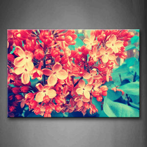 Many Red Flowers Over Leafs Wall Art Painting The Picture Print On Canvas Flower Pictures For Home Decor Decoration Gift 