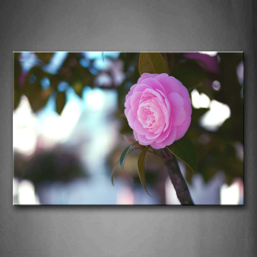 Pink Rose On Branch Portrait Wall Art Painting The Picture Print On Canvas Flower Pictures For Home Decor Decoration Gift 