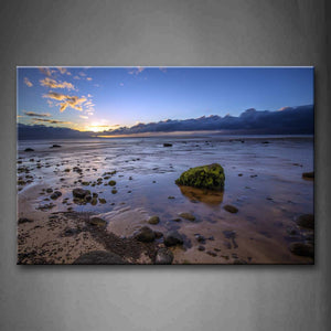 Many Stones On Beach  Wall Art Painting Pictures Print On Canvas Seascape The Picture For Home Modern Decoration 