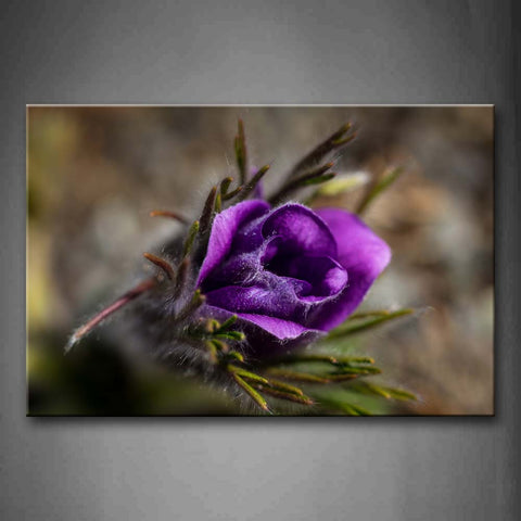 Purple Flower With Acerose Leafs Wall Art Painting Pictures Print On Canvas Flower The Picture For Home Modern Decoration 