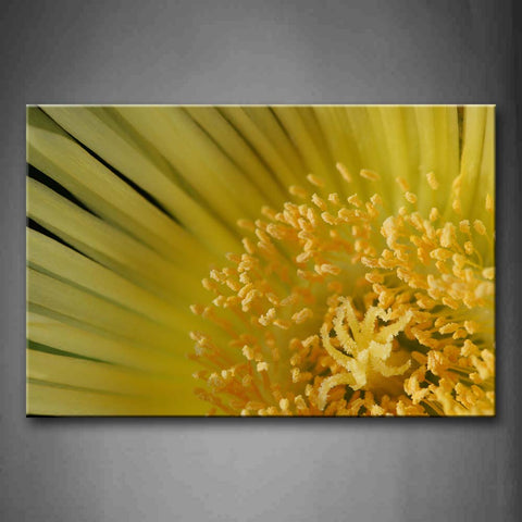 Brown Light Yellow Flower With Yellow Anther Portrait Wall Art Painting The Picture Print On Canvas Flower Pictures For Home Decor Decoration Gift 