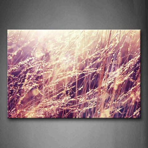 Purple Dry Glaring Grass  Wall Art Painting The Picture Print On Canvas Flower Pictures For Home Decor Decoration Gift 