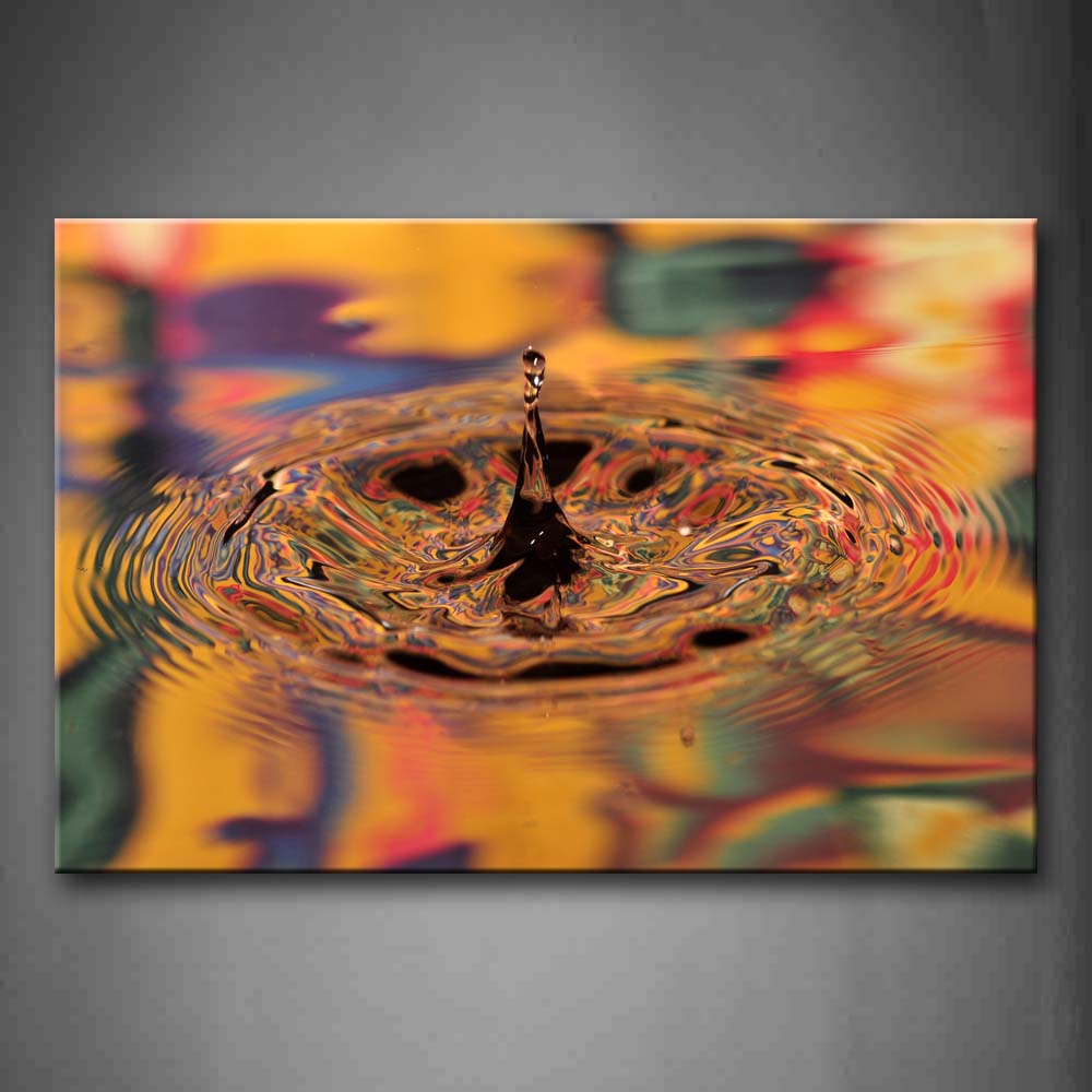 Water Drop Fall Into Water Wave Wall Art Painting Pictures Print On Canvas Seascape The Picture For Home Modern Decoration 