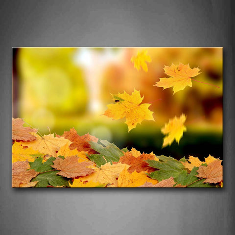 The Yellow Leaf Falling From Tree Wall Art Painting Pictures Print On Canvas Botanical The Picture For Home Modern Decoration 