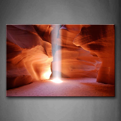 A Beam Of Light Falling Down In Antelope Canyon Wall Art Painting Pictures Print On Canvas Landscape The Picture For Home Modern Decoration 