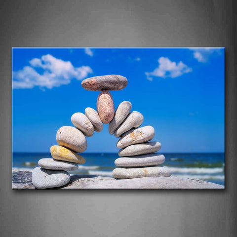 Stones Composition One By One Like Arch Wall Art Painting The Picture Print On Canvas Landscape Pictures For Home Decor Decoration Gift 