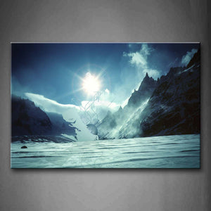 Blue Artistic Ice Break Out Change To Clod Arrow Wall Art Painting Pictures Print On Canvas Landscape The Picture For Home Modern Decoration 