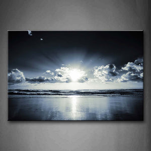 A Sheet Of Cloud Appear Indistinctly Upon Beach Wall Art Painting The Picture Print On Canvas Seascape Pictures For Home Decor Decoration Gift 