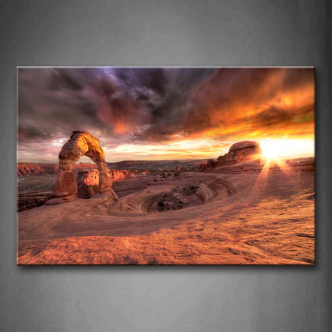 Desert Filled With Sand In Magnificent Canyon Wall Art Painting Pictures Print On Canvas Landscape The Picture For Home Modern Decoration 