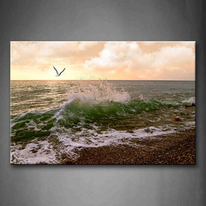 A Block Of Trees Lying Down Beach Of Ocean Wall Art Painting The Picture Print On Canvas Landscape Pictures For Home Decor Decoration Gift 