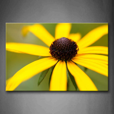 Yellow Peatals With Brown Anther Wall Art Painting Pictures Print On Canvas Flower The Picture For Home Modern Decoration 