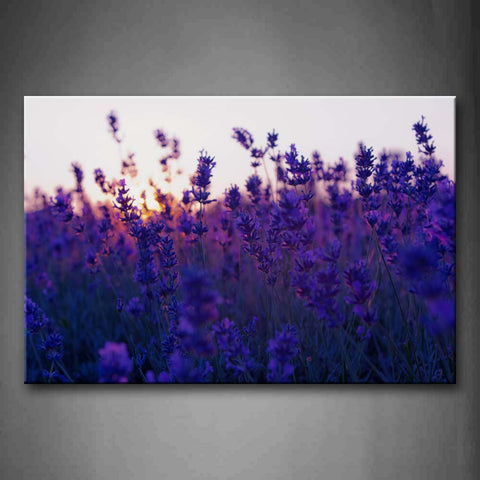 Purple Thick Blue Flowers Portrait Wall Art Painting Pictures Print On Canvas Flower The Picture For Home Modern Decoration 