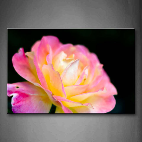 Pink And Golden Flower Portrait Wall Art Painting Pictures Print On Canvas Flower The Picture For Home Modern Decoration 