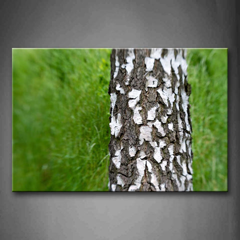 The Trunk In Front Of Thick Green Grass Portrait Wall Art Painting Pictures Print On Canvas Botanical The Picture For Home Modern Decoration 