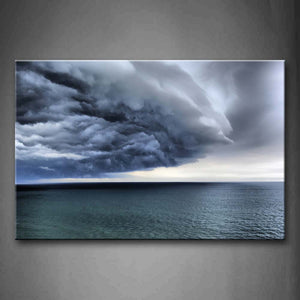 Terrible Clouds Over Wide Sea Wall Art Painting The Picture Print On Canvas Seascape Pictures For Home Decor Decoration Gift 