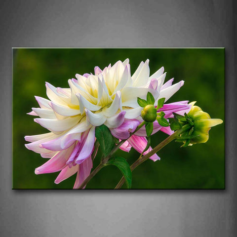 Big Flower With White And Pink Wall Art Painting The Picture Print On Canvas Flower Pictures For Home Decor Decoration Gift 