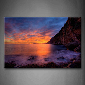 Golden Sunset Glow And Impassive Water Wall Art Painting The Picture Print On Canvas Seascape Pictures For Home Decor Decoration Gift 