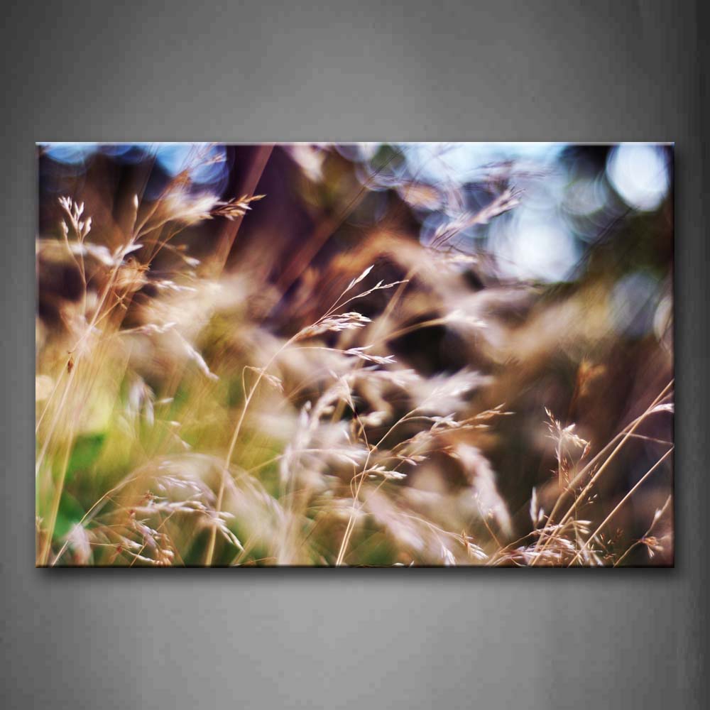 Bright Halo Above Pretty Grasses Wall Art Painting The Picture Print On Canvas Botanical Pictures For Home Decor Decoration Gift 