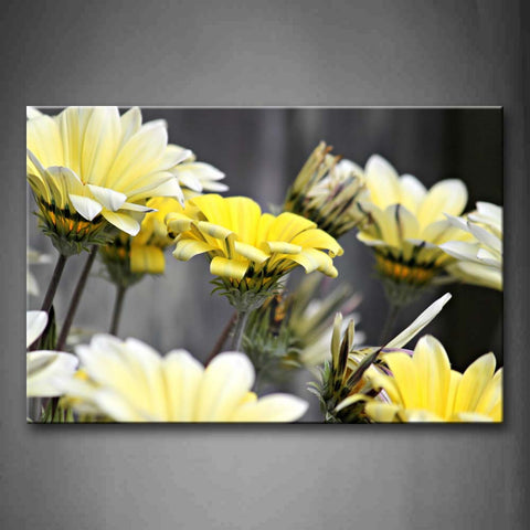 Big Flowers In Bright Yellow  Wall Art Painting Pictures Print On Canvas Flower The Picture For Home Modern Decoration 