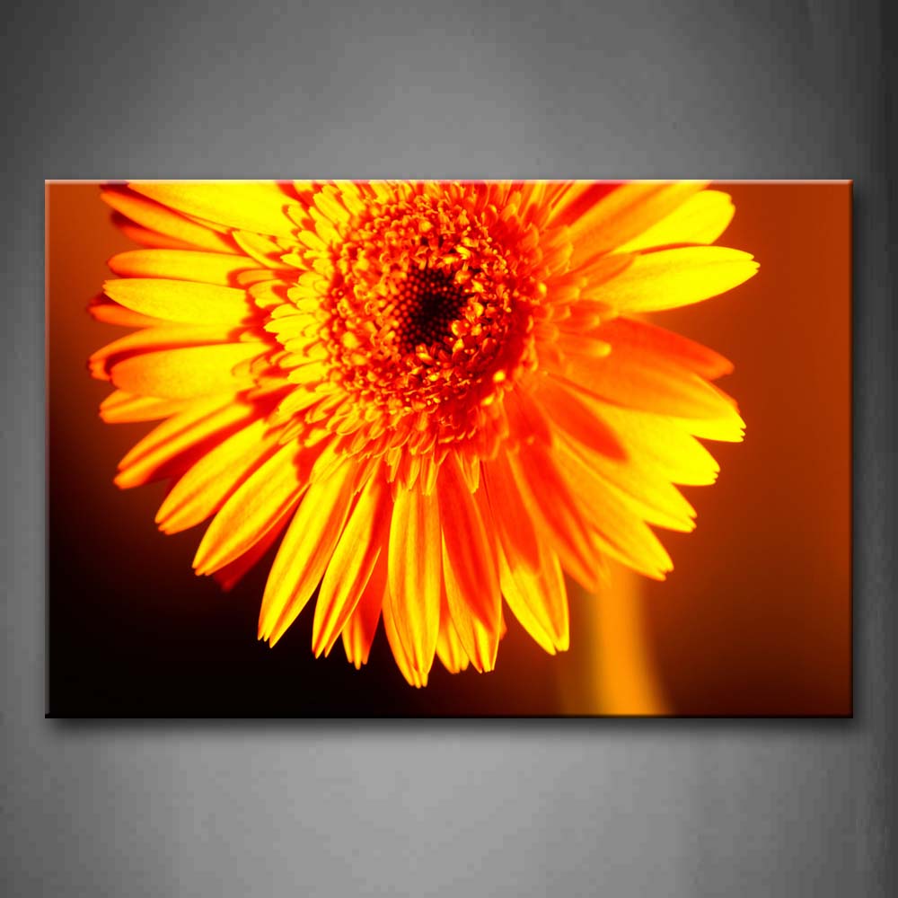 Big Daisy Whth Lush Yellow Petals Wall Art Painting The Picture Print On Canvas Flower Pictures For Home Decor Decoration Gift 